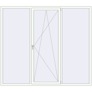 REHAU Euro 60 2450x2150 мм Білий (RAL 9016) з двох сторін