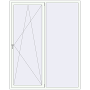 REHAU Euro 70 1760x2200 мм Білий (RAL 9016) з двох сторін