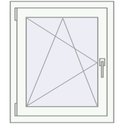 REHAU SYNEGO MD 700x800 мм Білий (RAL 9016) з двох сторін