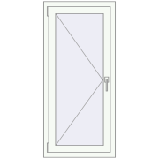 REHAU Euro 70 600x1300 мм Білий (RAL 9016) з двох сторін