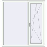 Вікна 1400x1500 мм REHAU Euro 70 Білий (RAL 9016) з двох сторін