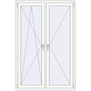 REHAU Euro 70 1200x1800 мм Білий (RAL 9016) з двох сторін