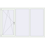 REHAU Euro 60 2100x1400 мм Білий (RAL 9016) з двох сторін