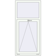REHAU Euro 60 700x1500 мм Білий (RAL 9016) з двох сторін