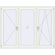 Вікна 1800x1400 мм REHAU Euro 60 Білий (RAL 9016) з двох сторін