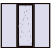 REHAU SYNEGO MD 2000x1800 мм BLACK_BROWN з двох сторін REHAU SYNEGO MD 2000x1800 мм BLACK_BROWN з двох сторін