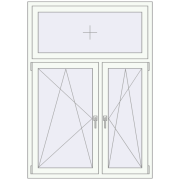 Вікна 1200x1700 мм REHAU Euro 70 Білий (RAL 9016) з двох сторін