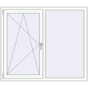 Вікна 1400x1200 мм REHAU SYNEGO MD Білий (RAL 9016) з двох сторін