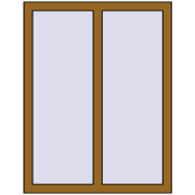 REHAU Euro 60 850x1100 мм LIGHT_OAK з двох сторін