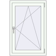 REHAU Euro 60 700x1000 мм Білий (RAL 9016) з двох сторін REHAU Euro 60 700x1000 мм Білий (RAL 9016) з двох сторін