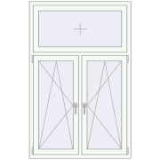 Вікна 1100x1700 мм REHAU Euro 70 Білий (RAL 9016) з двох сторін