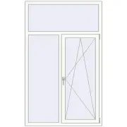 REHAU Euro 60 1200x1950 мм Білий (RAL 9016) з двох сторін