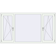 REHAU Euro 60 2000x1100 мм Білий (RAL 9016) з двох сторін REHAU Euro 60 2000x1100 мм Білий (RAL 9016) з двох сторін