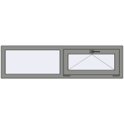 Altest Pony 375 1500x400 мм RAL 9007 Grey aluminium з двох сторін