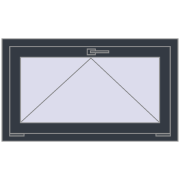 REHAU Brillant-Design 960x580 мм ANTHRACITE_GREY_STRUKTURAL з двох сторін