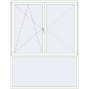 REHAU Euro 60 1810x2300 мм Білий (RAL 9016) з двох сторін