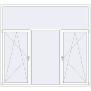 REHAU Euro 70 2373x2172 мм Білий (RAL 9016) з двох сторін