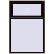 REHAU Euro 60 1000x1500 мм BLACK_BROWN з двох сторін