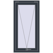 Вікна 600x1200 мм REHAU Euro 60 ANTHRACITE_GREY_STRUKTURAL з двох сторін