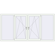 REHAU Euro 70 2400x1200 мм GOLDEN OAK ззовні