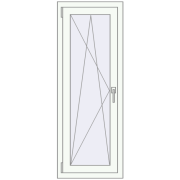REHAU Euro 70 510x1370 мм Білий (RAL 9016) з двох сторін REHAU Euro 70 510x1370 мм Білий (RAL 9016) з двох сторін