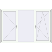 Вікна 2100x1400 мм REHAU SYNEGO MD Білий (RAL 9016) з двох сторін