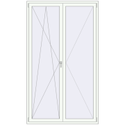 REHAU SYNEGO MD 1400x2400 мм Білий (RAL 9016) з двох сторін