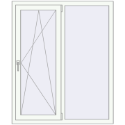 Вікна 1160x1400 мм REHAU Euro 60 Білий (RAL 9016) з двох сторін