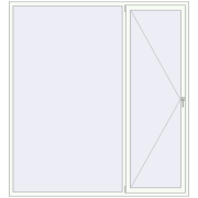 REHAU Euro 70 2170x2340 мм Білий (RAL 9016) з двох сторін