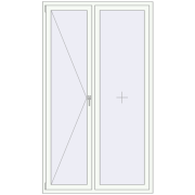 REHAU Euro 60 1300x2250 мм Білий (RAL 9016) з двох сторін