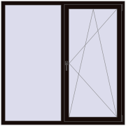 REHAU Euro 70 1600x1600 мм BLACK_BROWN з двох сторін REHAU Euro 70 1600x1600 мм BLACK_BROWN з двох сторін