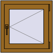 REHAU Euro 60 600x600 мм LIGHT_OAK з двох сторін