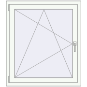 Вікна 900x1000 мм REHAU Euro 60 Білий (RAL 9016) з двох сторін