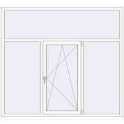 REHAU Euro 60 2000x1800 мм Білий (RAL 9016) з двох сторін REHAU Euro 60 2000x1800 мм Білий (RAL 9016) з двох сторін