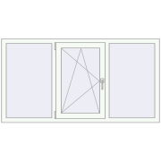 REHAU Euro 70 1700x900 мм Білий (RAL 9016) з двох сторін REHAU Euro 70 1700x900 мм Білий (RAL 9016) з двох сторін