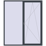 Вікна 2000x2330 мм REHAU SYNEGO MD