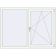 REHAU Euro 60 1580x1170 мм Білий (RAL 9016) з двох сторін