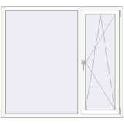 REHAU SYNEGO MD 1580x1440 мм Білий (RAL 9016) з двох сторін