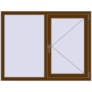 REHAU Euro 60 1300x1000 мм WALNUT з двох сторін