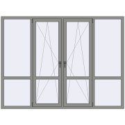 Altest Pony 375 2400x1800 мм RAL 9007 Grey aluminium з двох сторін