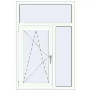 REHAU Euro 70 840x1270 мм Білий (RAL 9016) з двох сторін