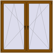 REHAU Brillant-Design 1700x1700 мм GOLDEN OAK з двох сторін