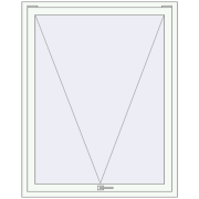REHAU Euro 60 1190x1490 мм Білий (RAL 9016) з двох сторін