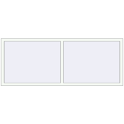 REHAU Euro 70 2100x820 мм Білий (RAL 9016) з двох сторін