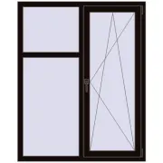 REHAU Euro 60 1200x1500 мм BLACK_BROWN з двох сторін