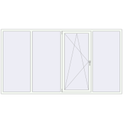 REHAU Euro 60 3000x1600 мм Білий (RAL 9016) з двох сторін REHAU Euro 60 3000x1600 мм Білий (RAL 9016) з двох сторін
