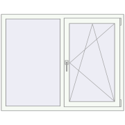 REHAU Euro 70 1360x1070 мм Білий (RAL 9016) з двох сторін