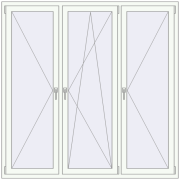 REHAU Euro 60 1800x1800 мм Білий (RAL 9016) з двох сторін