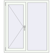 REHAU Euro 70 1080x1250 мм Білий (RAL 9016) з двох сторін