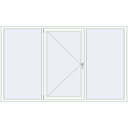 Вікна 2500x1500 мм REHAU Euro 60 Білий (RAL 9016) з двох сторін